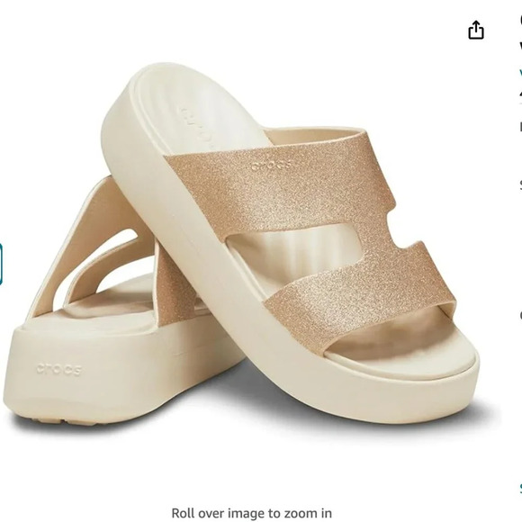 NWT NWT Crocs Getaway Platform H-Strap, Wedge Sandals for Women, stucco, size 4 - Picture 1 of 5